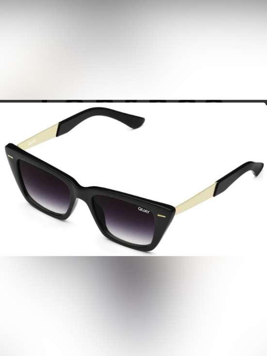 Quay Australia Black Cat-Eye Sunglasses with Gradient Lenses main image 8